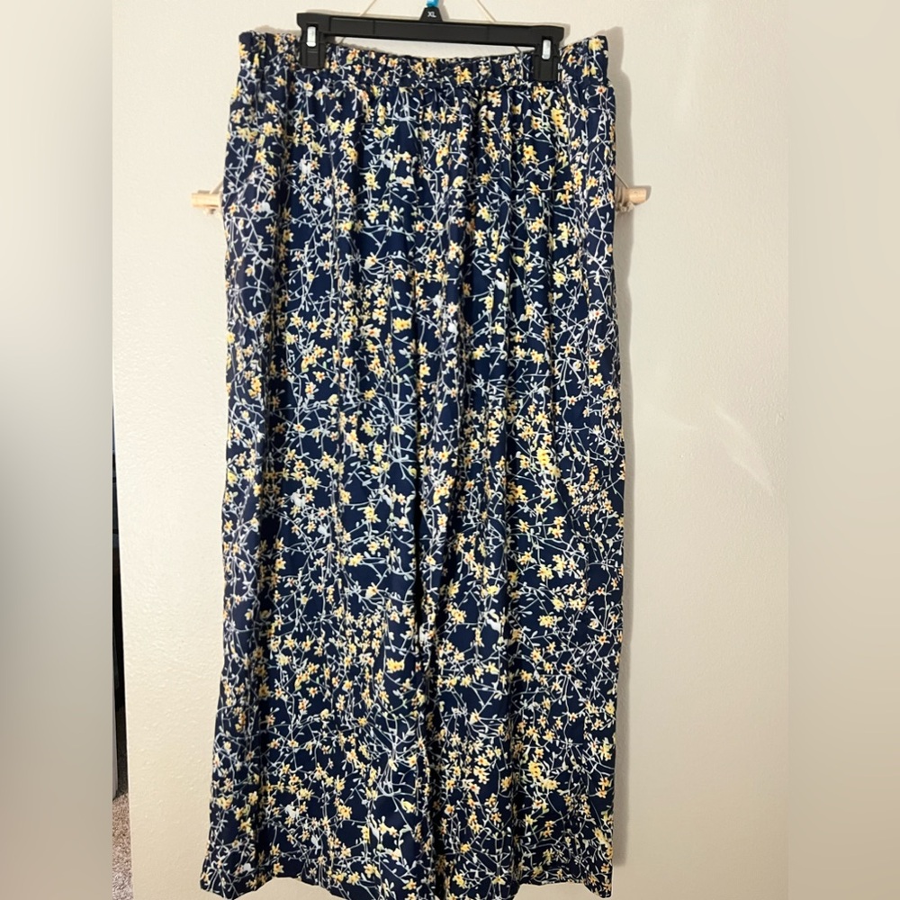 Womens floral 3X wide leg pants NWOT - Picture 3 of 7